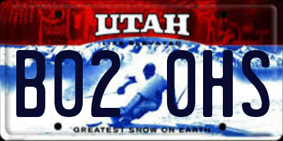 UT license plate B020HS