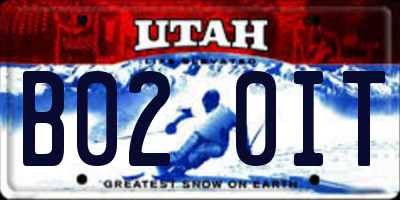 UT license plate B020IT