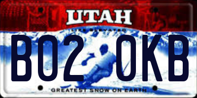 UT license plate B020KB