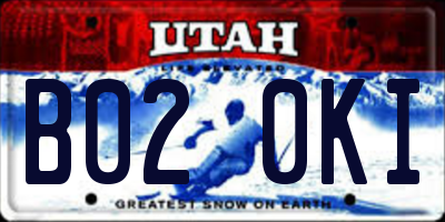 UT license plate B020KI