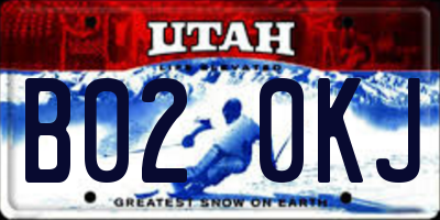 UT license plate B020KJ