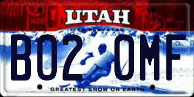 UT license plate B020MF