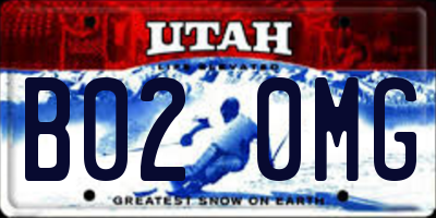 UT license plate B020MG
