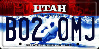 UT license plate B020MJ