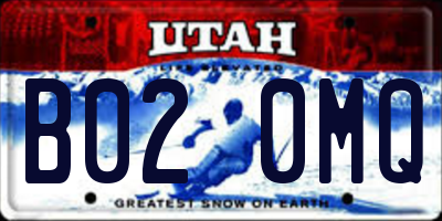 UT license plate B020MQ