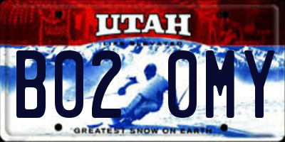 UT license plate B020MY