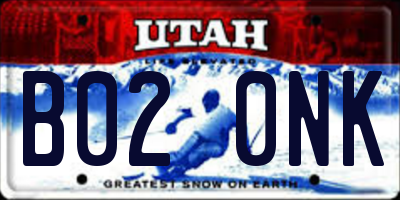 UT license plate B020NK