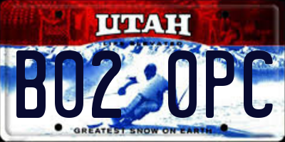 UT license plate B020PC