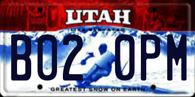 UT license plate B020PM