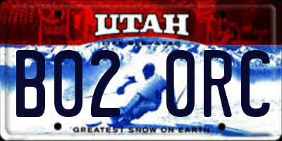 UT license plate B020RC
