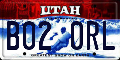 UT license plate B020RL