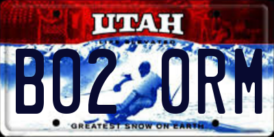 UT license plate B020RM