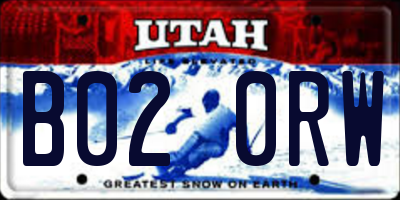UT license plate B020RW
