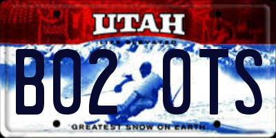 UT license plate B020TS