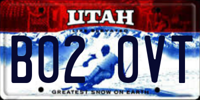 UT license plate B020VT