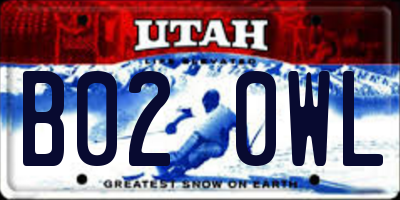 UT license plate B020WL