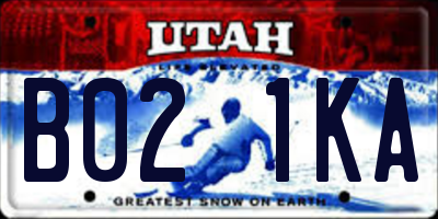 UT license plate B021KA