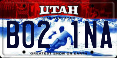 UT license plate B021NA