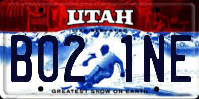 UT license plate B021NE