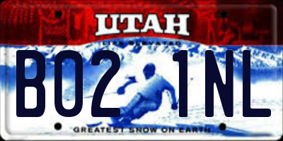 UT license plate B021NL