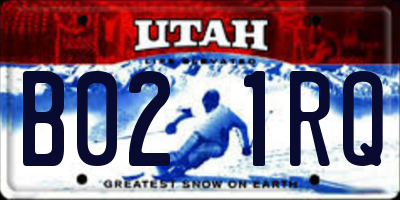 UT license plate B021RQ