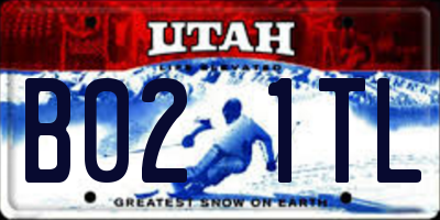 UT license plate B021TL