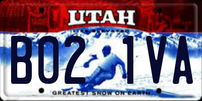 UT license plate B021VA