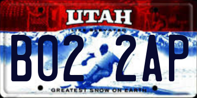 UT license plate B022AP