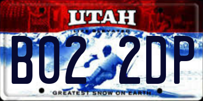 UT license plate B022DP