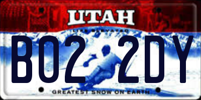 UT license plate B022DY