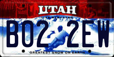 UT license plate B022EW