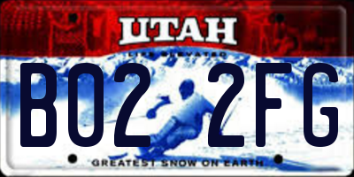 UT license plate B022FG