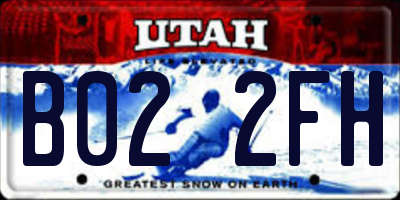 UT license plate B022FH