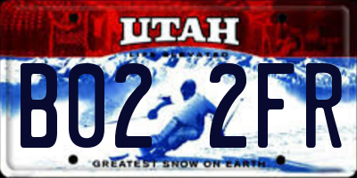 UT license plate B022FR