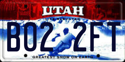UT license plate B022FT