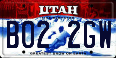 UT license plate B022GW