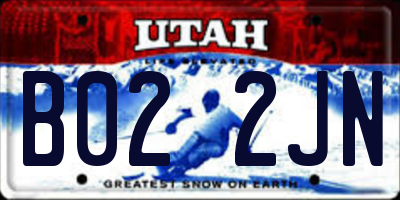 UT license plate B022JN