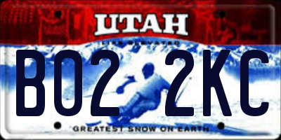 UT license plate B022KC