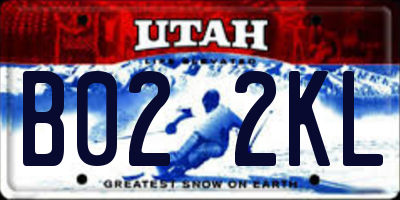 UT license plate B022KL