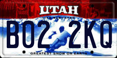UT license plate B022KQ