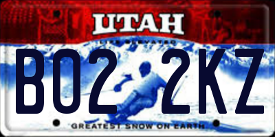 UT license plate B022KZ