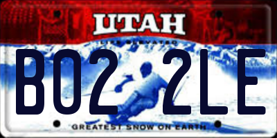 UT license plate B022LE