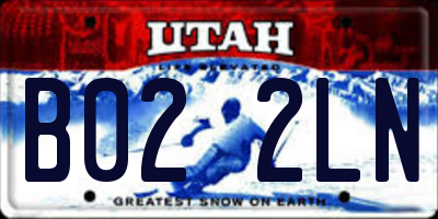 UT license plate B022LN