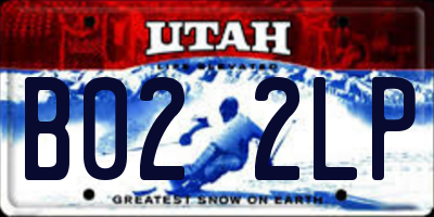 UT license plate B022LP