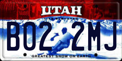 UT license plate B022MJ