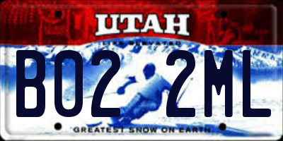 UT license plate B022ML