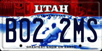 UT license plate B022MS