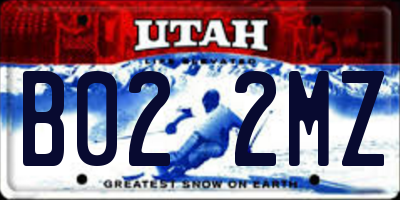 UT license plate B022MZ