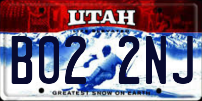 UT license plate B022NJ