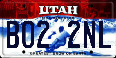 UT license plate B022NL
